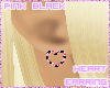 Black Pink Heart Earring