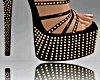 Black-Gold Sparkly Heels