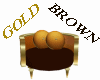 GOLD AND BROWN CHAIR