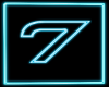Neon Number 7 Sign