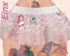 e. pnk/wht fishnet skirt