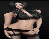 Black Lingerie White HEarts Valentines LOve Lingerie Sexy