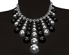 E* Black Silver Necklace