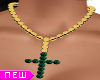 Necklace Gold Emeraude