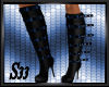 S33 Strapped Boots Blue