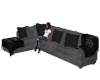 Sectional sofa grey/blac