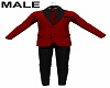 Full suit +tie Red 2 M