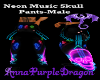 Neon Music Skull - Male