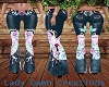 Teal Locked Heart Pants