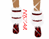 Chrimas boot red white