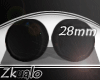 Zk|28mm Plugs A.Black~