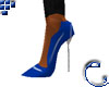 *E* blue heel pumps