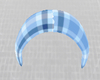 Blue plaid headband