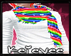 Kei| White+Rainbow Scarf