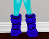 Fur Leg Warmers Blue