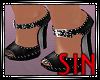 DIVA black leather heels