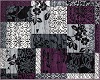 Purple Black Throw Rug
