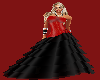 JBD Red Black salsa Gown
