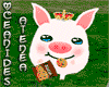 Pig King Eat Chocolate