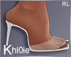 K Nate white clear heels