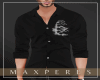 Casual Shirt Black Flame
