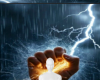 Fist of lighting bg