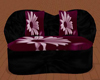 Black and Burgundy Couch