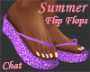c] Purple Leo flip flops