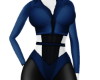 blue bodysuit
