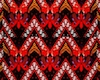 Batik red fan