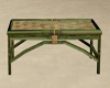 tiki coffee table~green