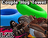 Couple Hug Towel Beach