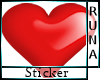 °R° Red Heart Sticker