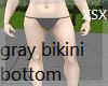 gray bikini bottom