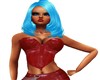 RED LEATHER CORSET