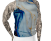 blue and white tanktop