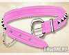 Stud Belt Collar Pink