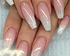 White elegant nails