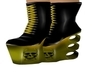 Yellow Skull PVC Boots