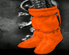 rave orange flat boots
