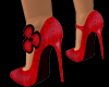 snake print heels Red