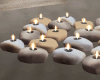 Candles in stones