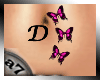 tatto Buterflies leter D