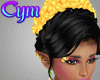 Cym Black Floral Hair