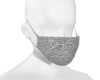 M - Silver Glitter Mask