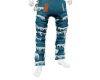 Blue Stacked Jeans