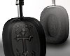 chrome headphone black