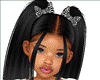 Zebra bow pigtail hair
