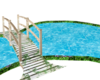 animated pond w/bridge