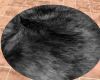 round rug fur